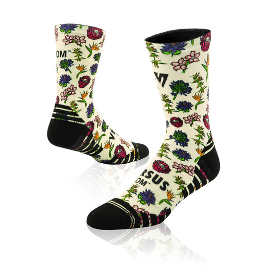 Versus X FOM Flowers of South Africa Active Crew Socks 4-7